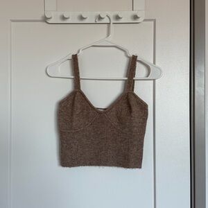 Zara Brown Knit Women's Top